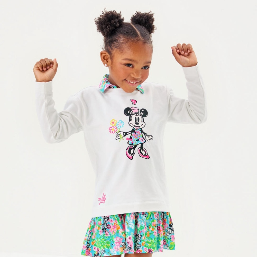 NWT Lilly Pulitzer Lilly hearts Disney girls mini ballad sweatshirt size L